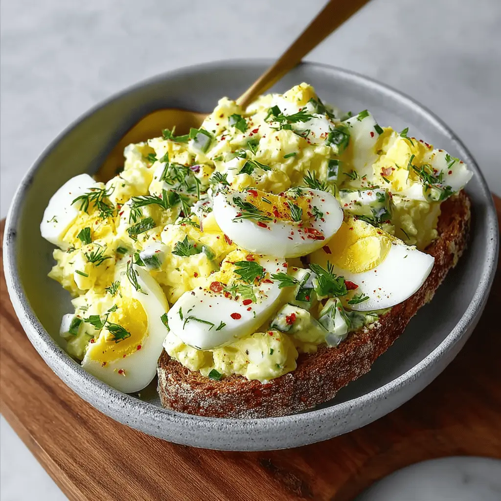 Healthy High Protein Egg Salad with Greek Yogurt & Turkey Bacon