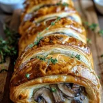 Savory Mushroom & Gruyère Puff Pastry Braid