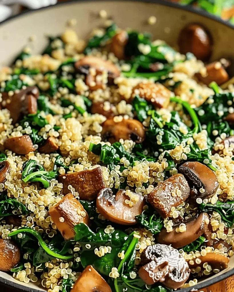 Spinach Mushroom Quinoa Skillet: An Incredible 5-Ingredient Recipe