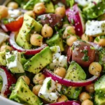 Chickpea Feta Avocado Salad