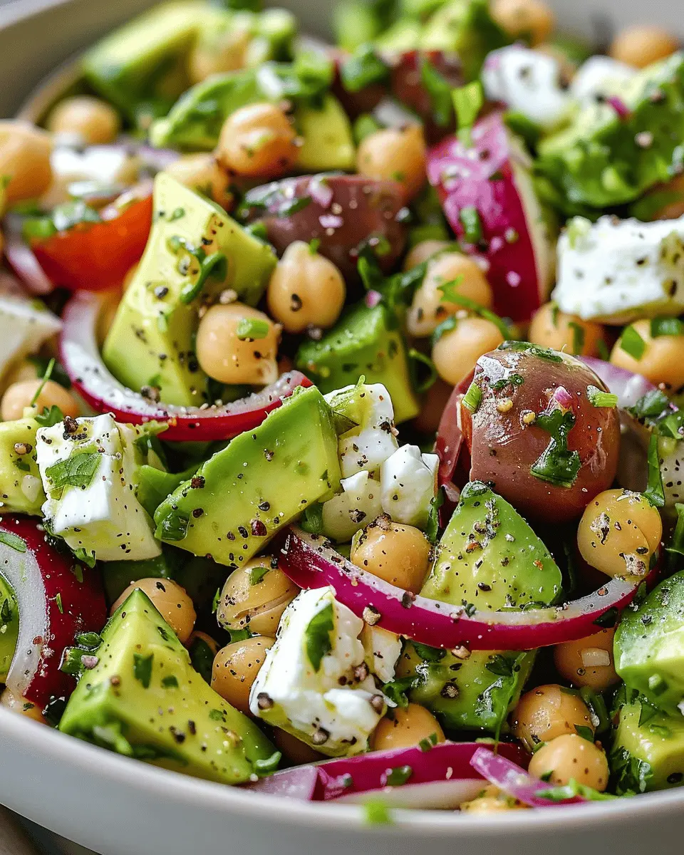 Chickpea Feta Avocado Salad: Fresh and Easy Weeknight Delight