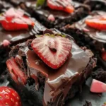 Chocolate Covered Strawberry Brownies