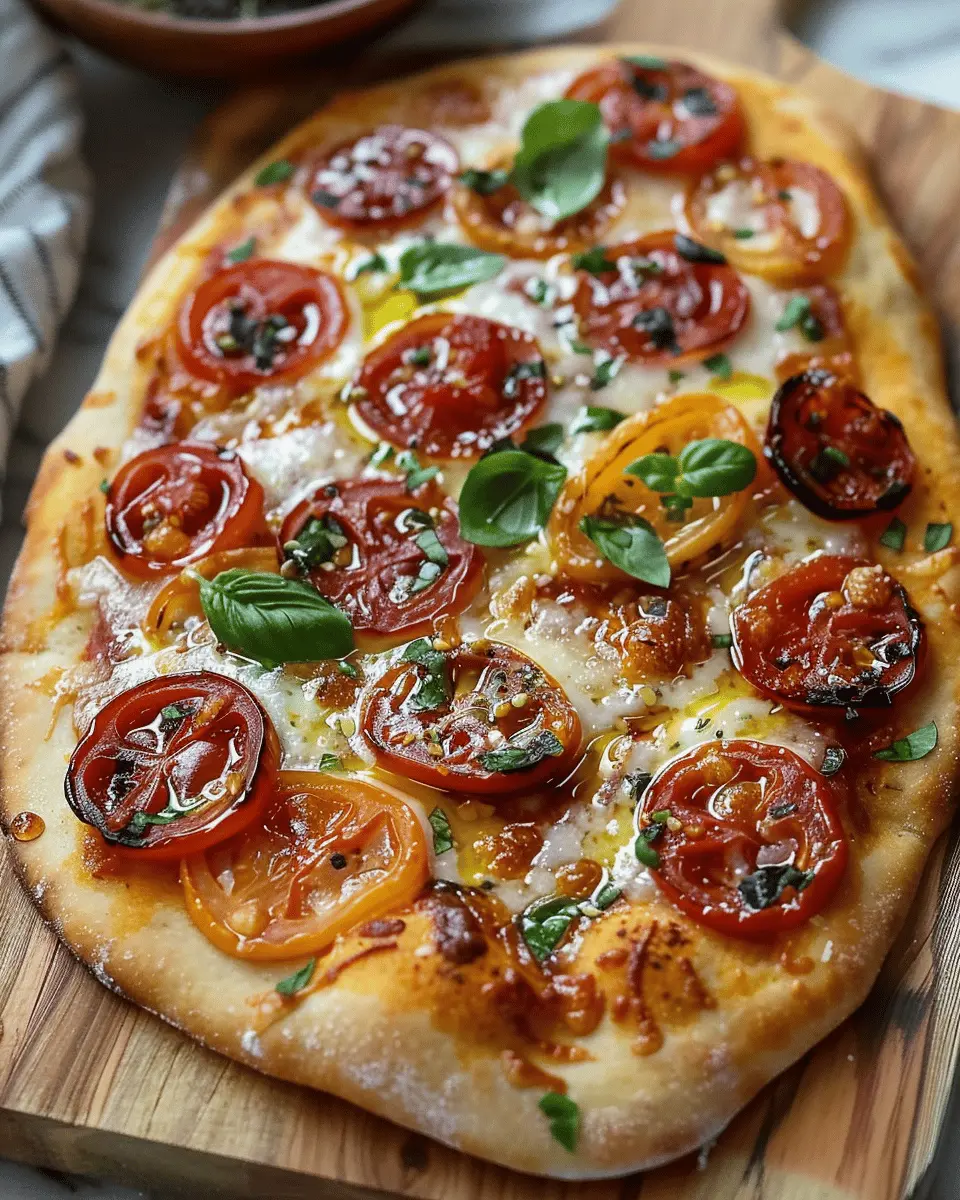 Delicious Hot Honey Flatbread Pizza with Turkey Bacon and Chicken Ham