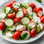 Fresh Cucumber Caprese Salad