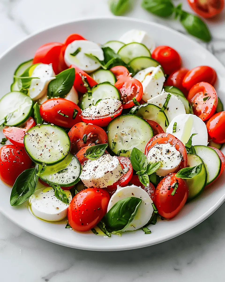 Fresh Cucumber Caprese Salad with Turkey Bacon Twist for Summer Bliss