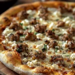 Hot Sausage Feta Honey Pizza