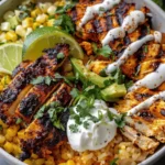 Mexican Street Corn Chicken Rice Bowl
