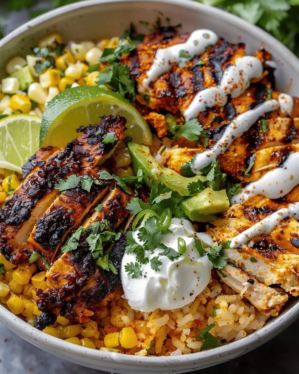 Mexican Street Corn Chicken Rice Bowl: Easy & Flavorful Recipe
