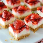No-Bake Strawberry Cheesecake Bars