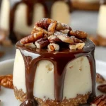 No Bake Turtle Mini Cheesecake