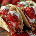 Strawberry Crunch Cheesecake Tacos