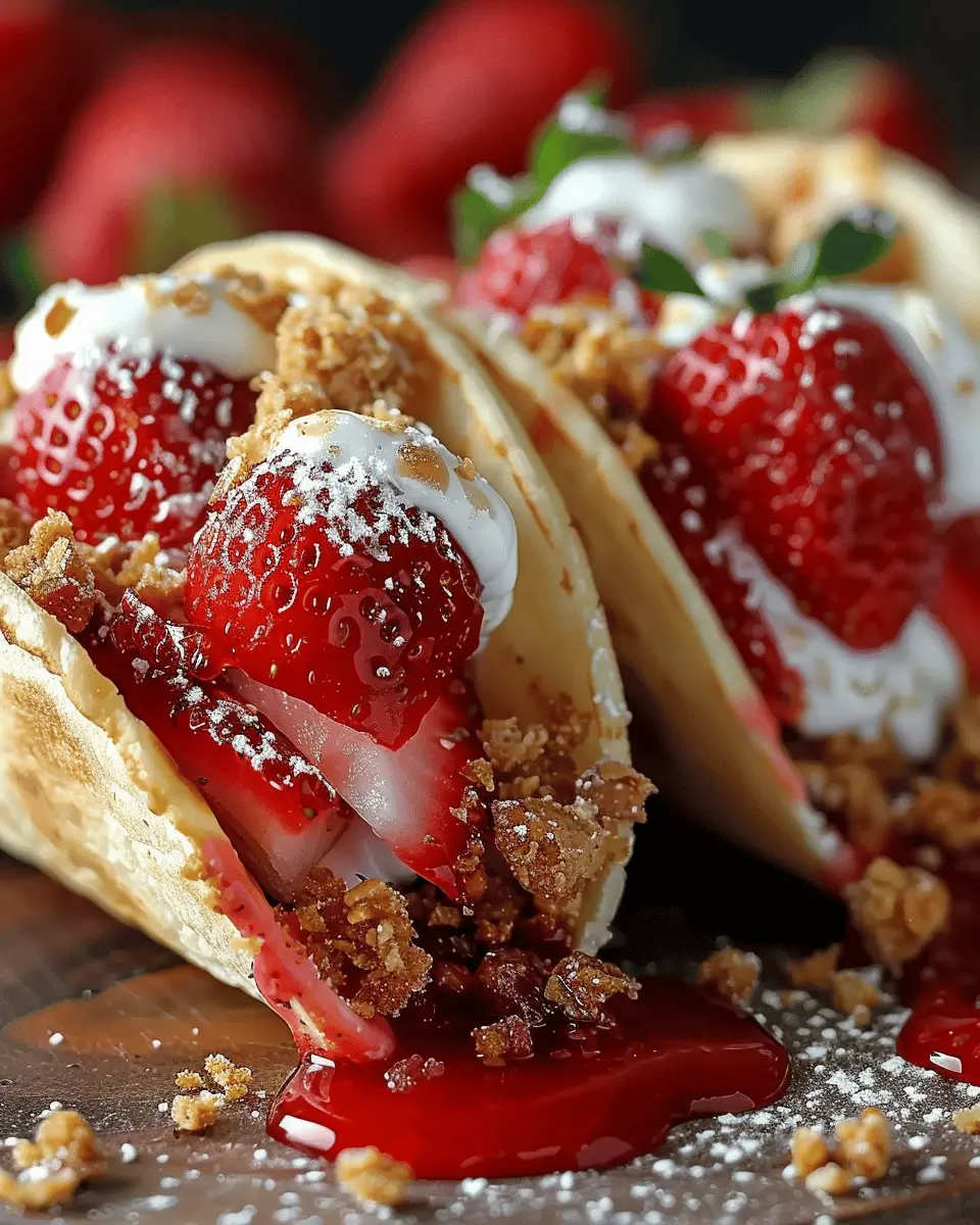 Strawberry Crunch Cheesecake Tacos: Easy Indulgence for Everyone