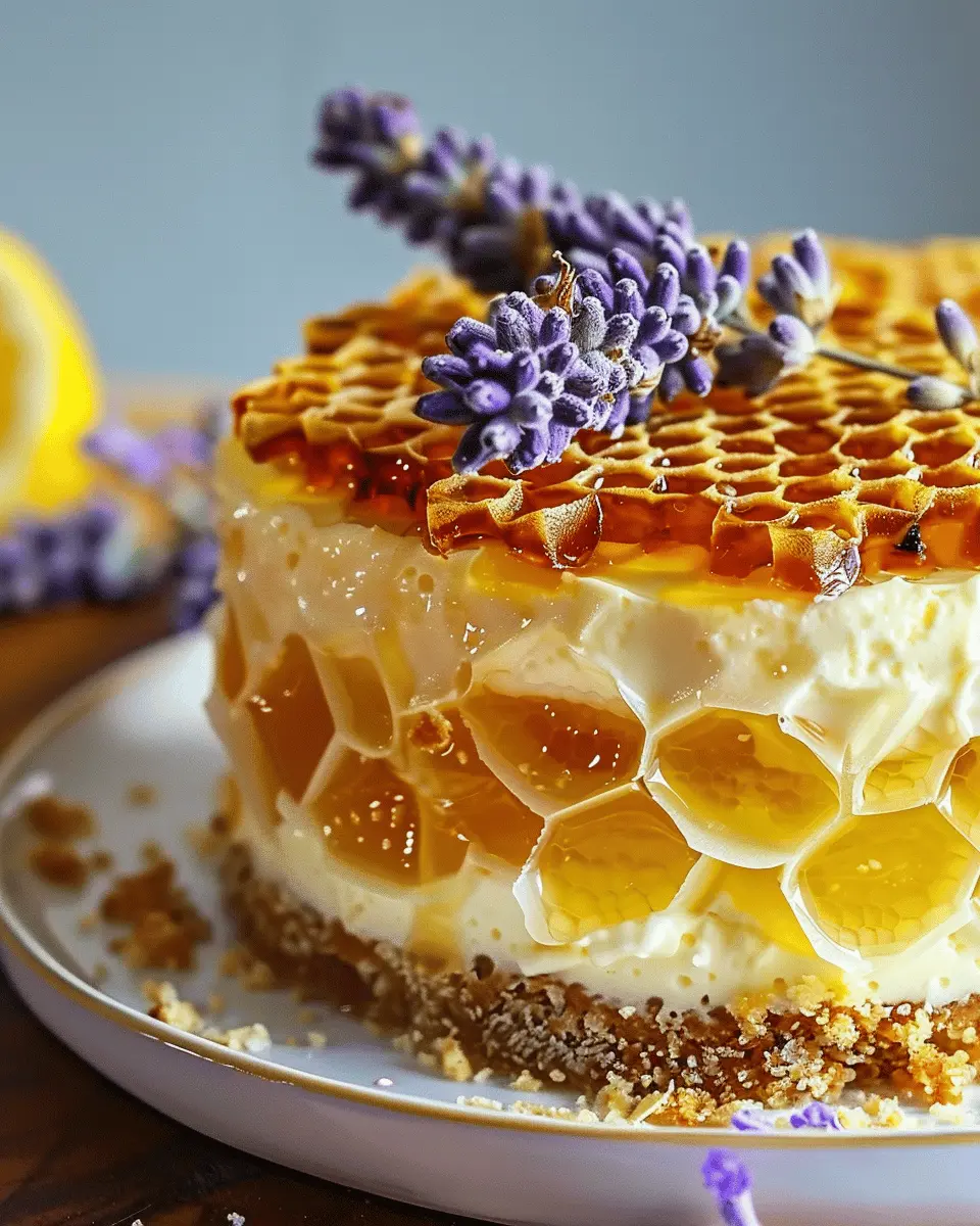 Ultimate Lemon Lavender Cheesecake: An Indulgent Honeycomb Delight
