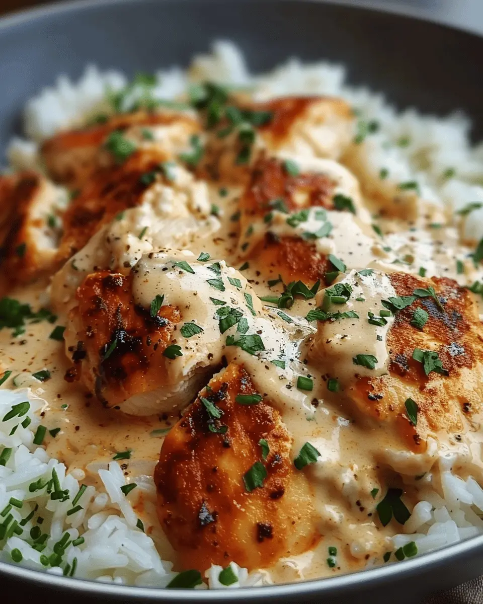 Sizzle Up Creamy Smothered Chicken and Rice: A Simple Indulgence