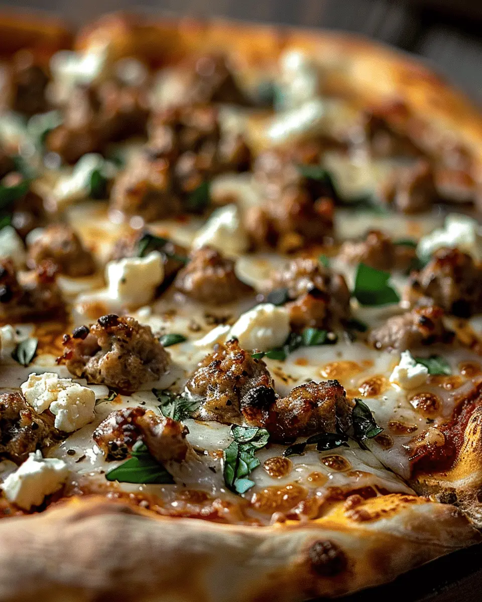 Hot Sausage Feta Honey Pizza: A Juicy Twist on Flavorful Comfort