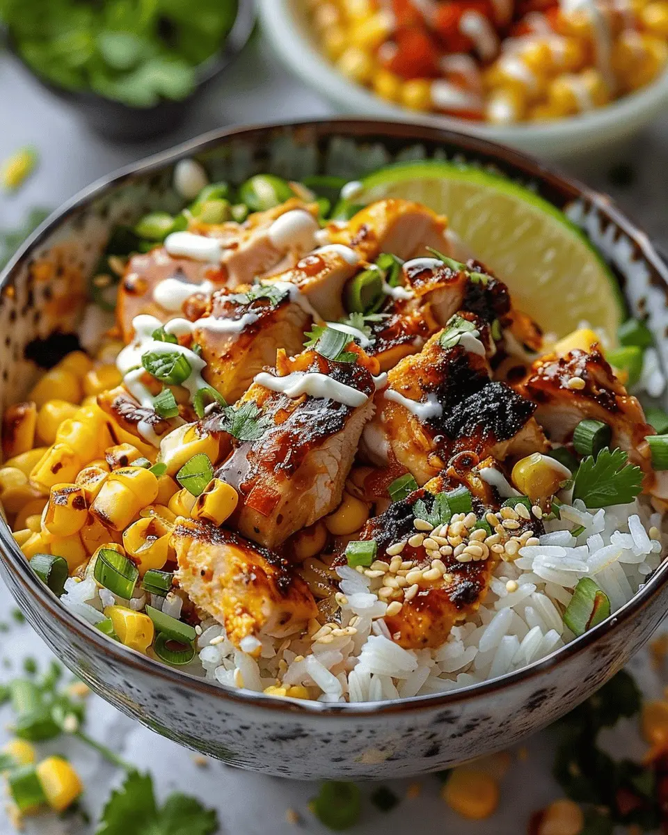Easy Street Corn Chicken Rice Bowl with Savory Turkey Bacon Delight