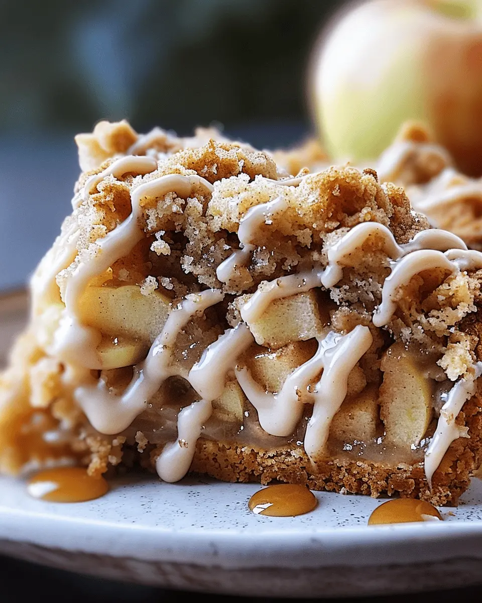 Apple Crumb Cake: Indulgent Recipe with Cinnamon Apple Drizzle
