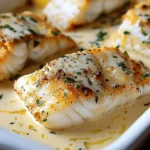 Baked Cod in Coconut Lemon Cream Sauce