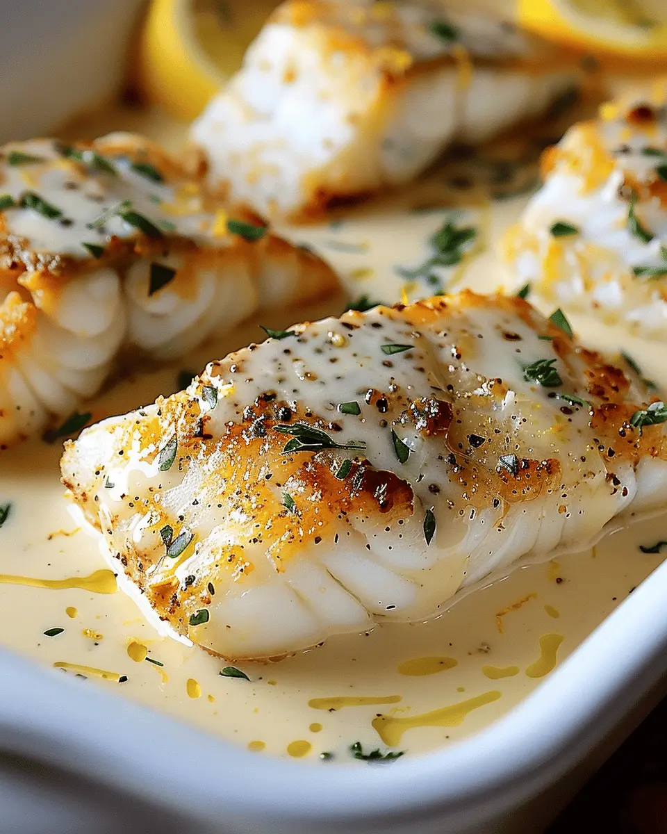 Baked Cod in Coconut Lemon Cream Sauce: A Delicious Escape