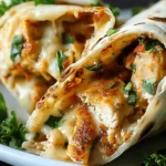 Cheesy Garlic Chicken Wraps