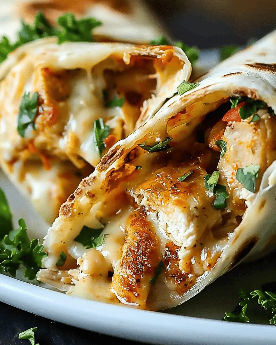 Cheesy Garlic Chicken Wraps: Easy Comfort Food for Everyone