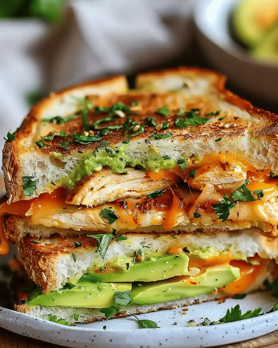 Chicken Avocado Melt Sandwich with Turkey Bacon: A Delicious Twist