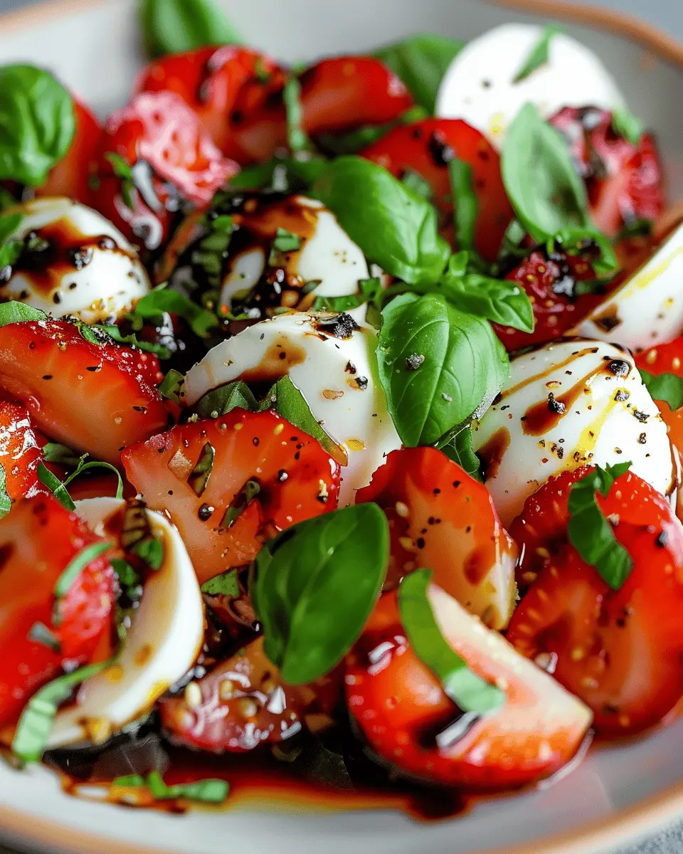 Balsamic Strawberry Caprese Salad: A Sweet and Fresh Delight