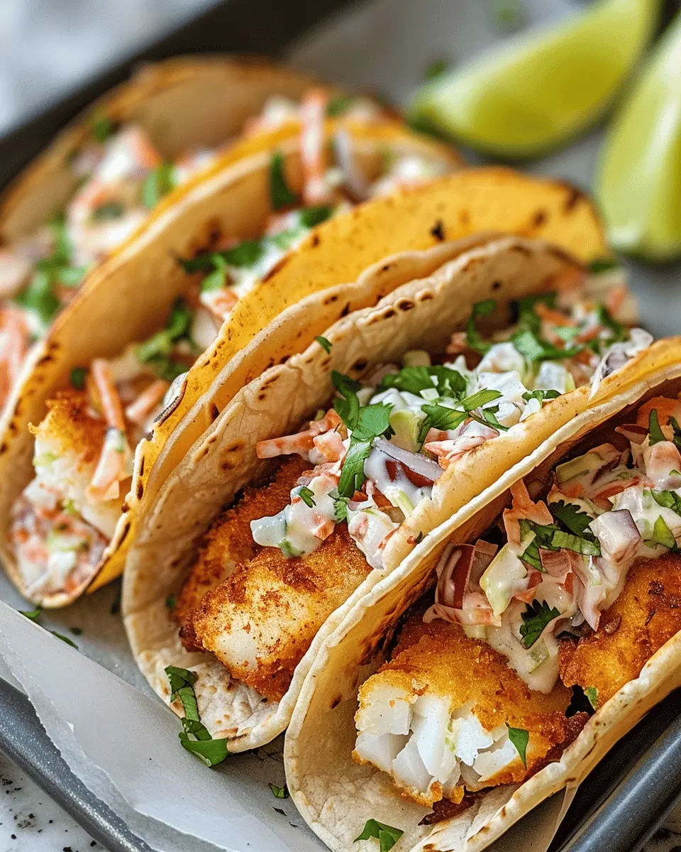 Crispy Fish Tacos: A Crunchy, Zesty Delight with Cilantro Lime Slaw