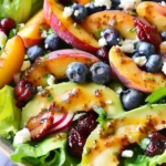 Blueberry Peach Feta Salad