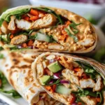 Thai Peanut Chicken Wraps