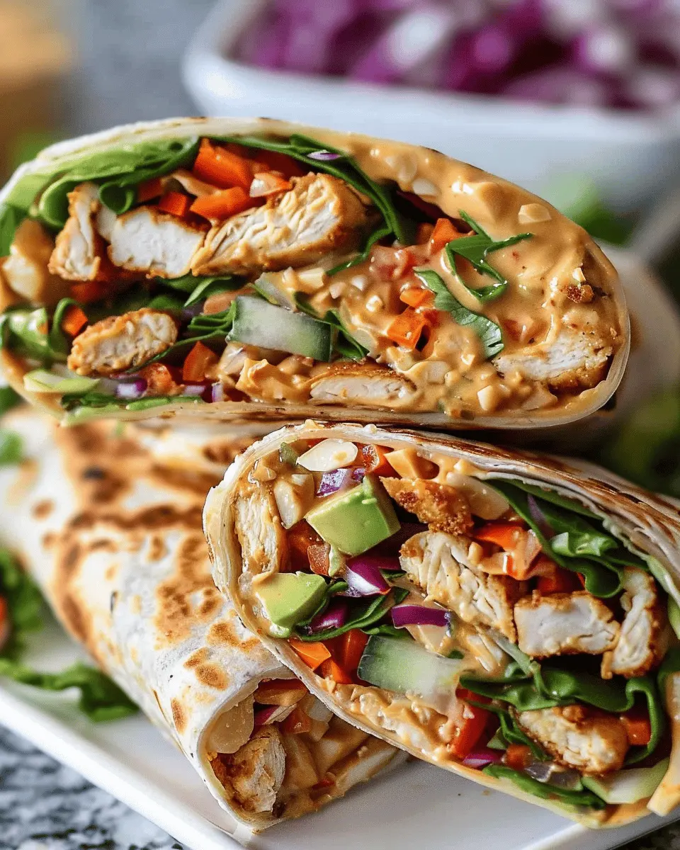 Thai Peanut Chicken Wraps: Easy Recipe for a Flavorful Meal
