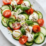 Fresh Cucumber Caprese Salad