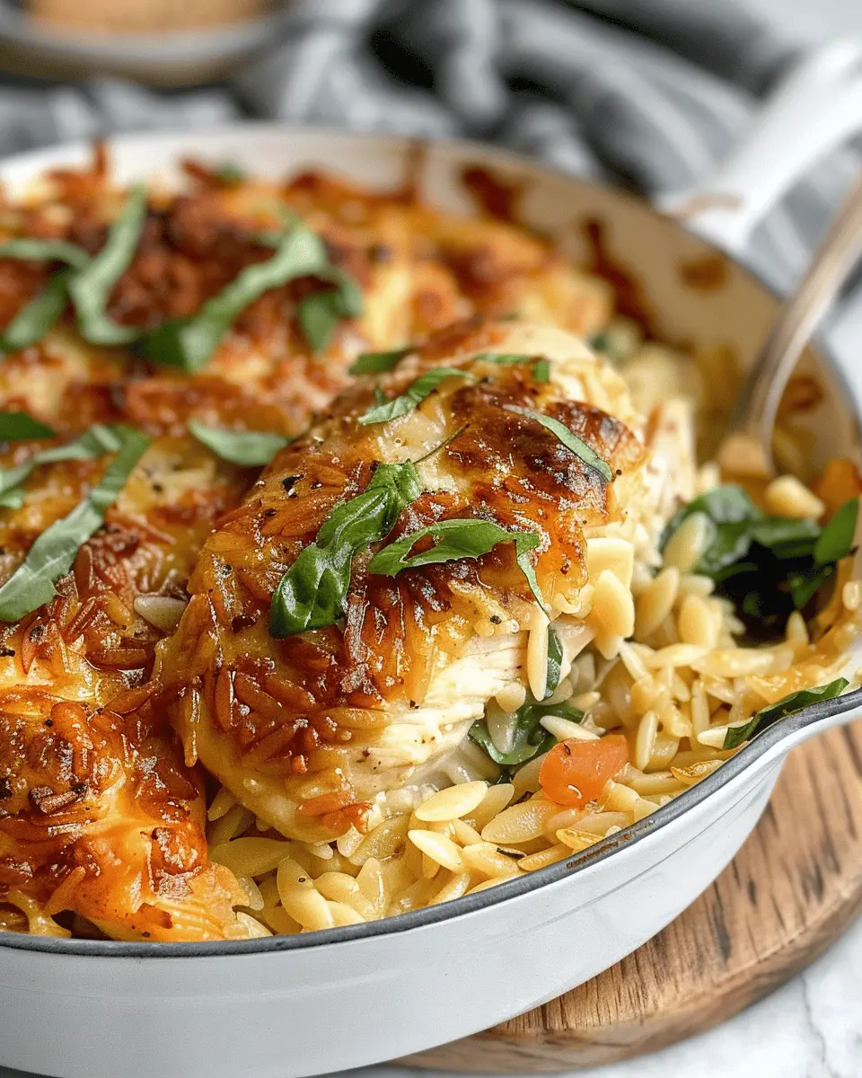 Monterey Chicken One Pan Orzo: Easy Turkey Bacon Delight