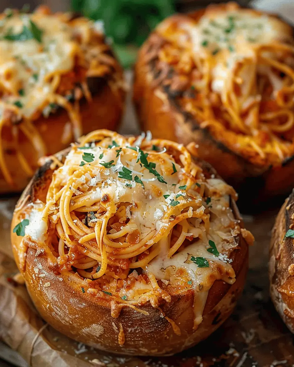Spaghetti Garlic Bread Bowls: A Cozy, Indulgent Dinner Delight