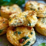 Easy Sun Dried Tomato + Spinach Egg Biscuits (Gluten Free)