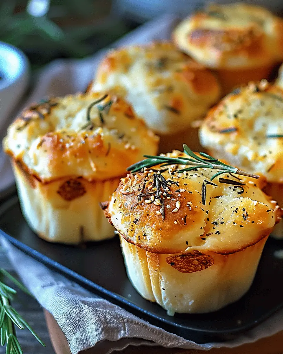 Easy Garlic Rosemary Focaccia Muffins for Delicious Homemade Joy