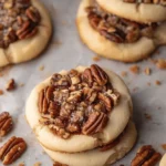 Crumbl Pecan Pie cookies with sugar cookies