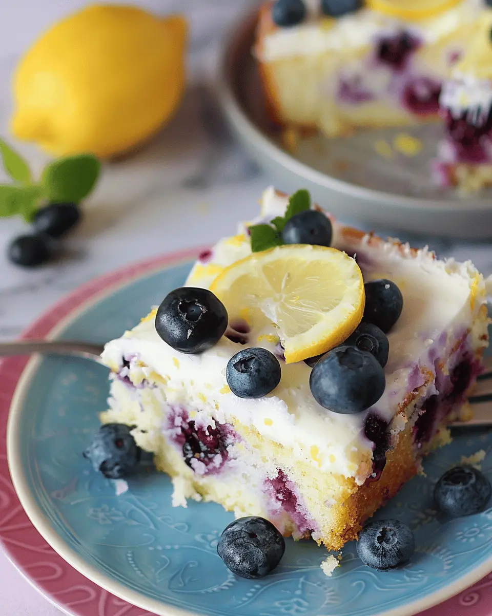 Lemon Blueberry Sheet Cake
