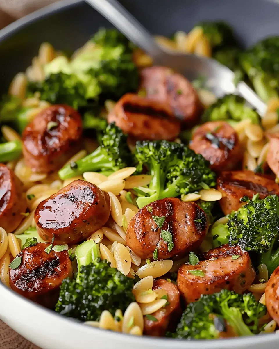 Chicken Sausage and Broccoli Orzo: A Quick and Easy Delight
