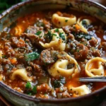 Autumn Tortellini Soup with Sausage