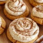 Soft Pumpkin Cookies with Cinnamon Frosting