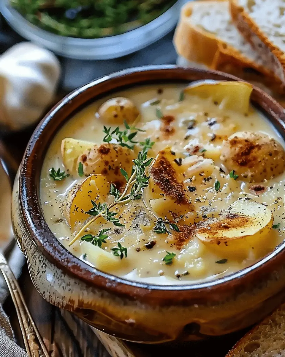 hearty cheddar garlic herb potato soup recipe for ultimate comfort