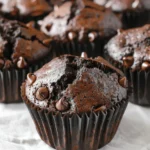 Bakery Style Double Chocolate Chip Muffins