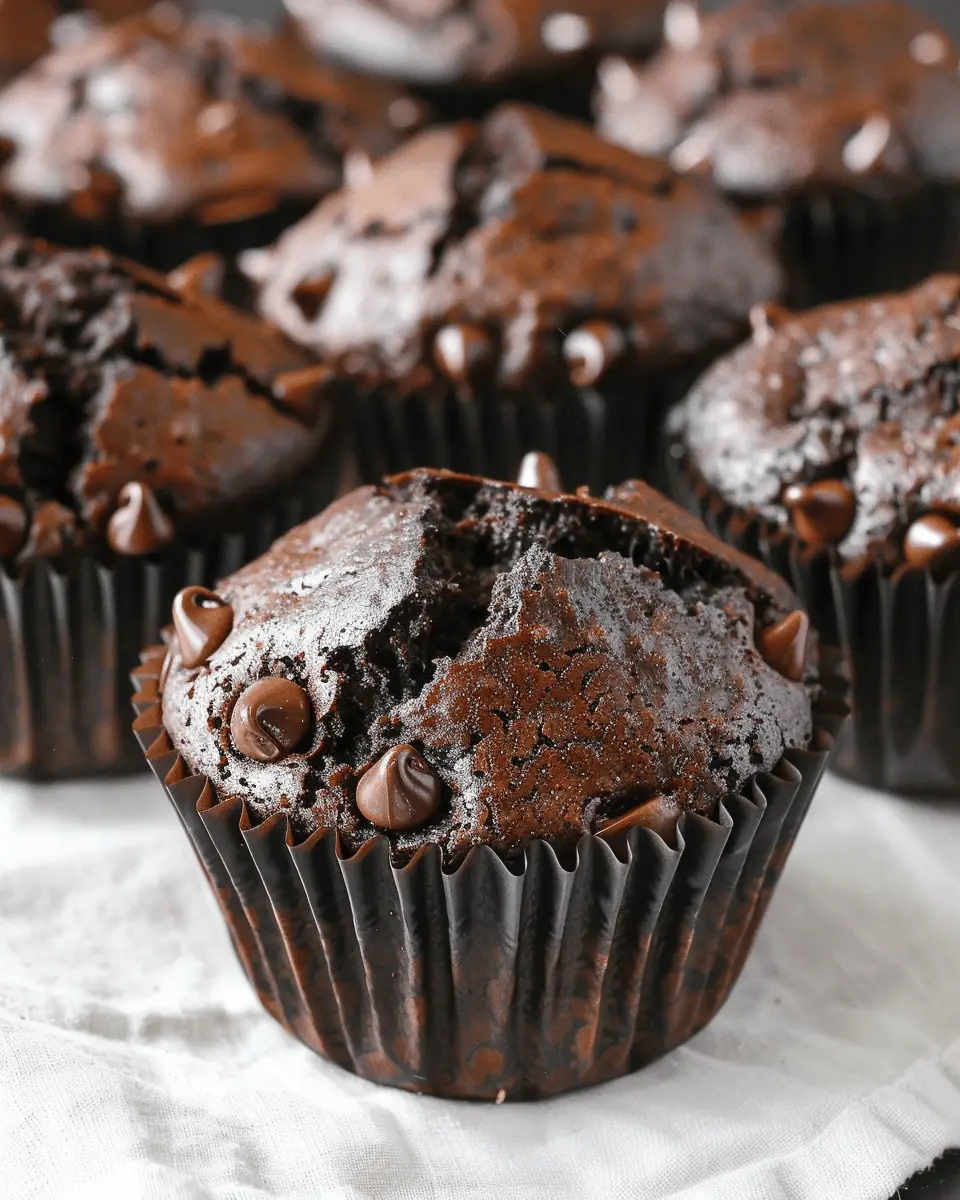 Bakery Style Double Chocolate Chip Muffins: Easy Indulgence at Home