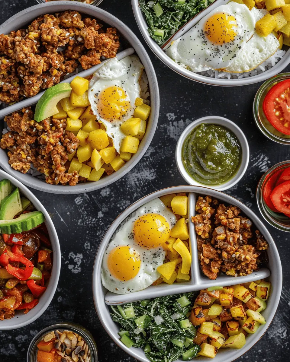 Healthy Meal Prep Breakfast Bowls: Easy Turkey Bacon & Veggie Delight