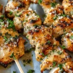 Ranch Garlic Parmesan Chicken Skewers