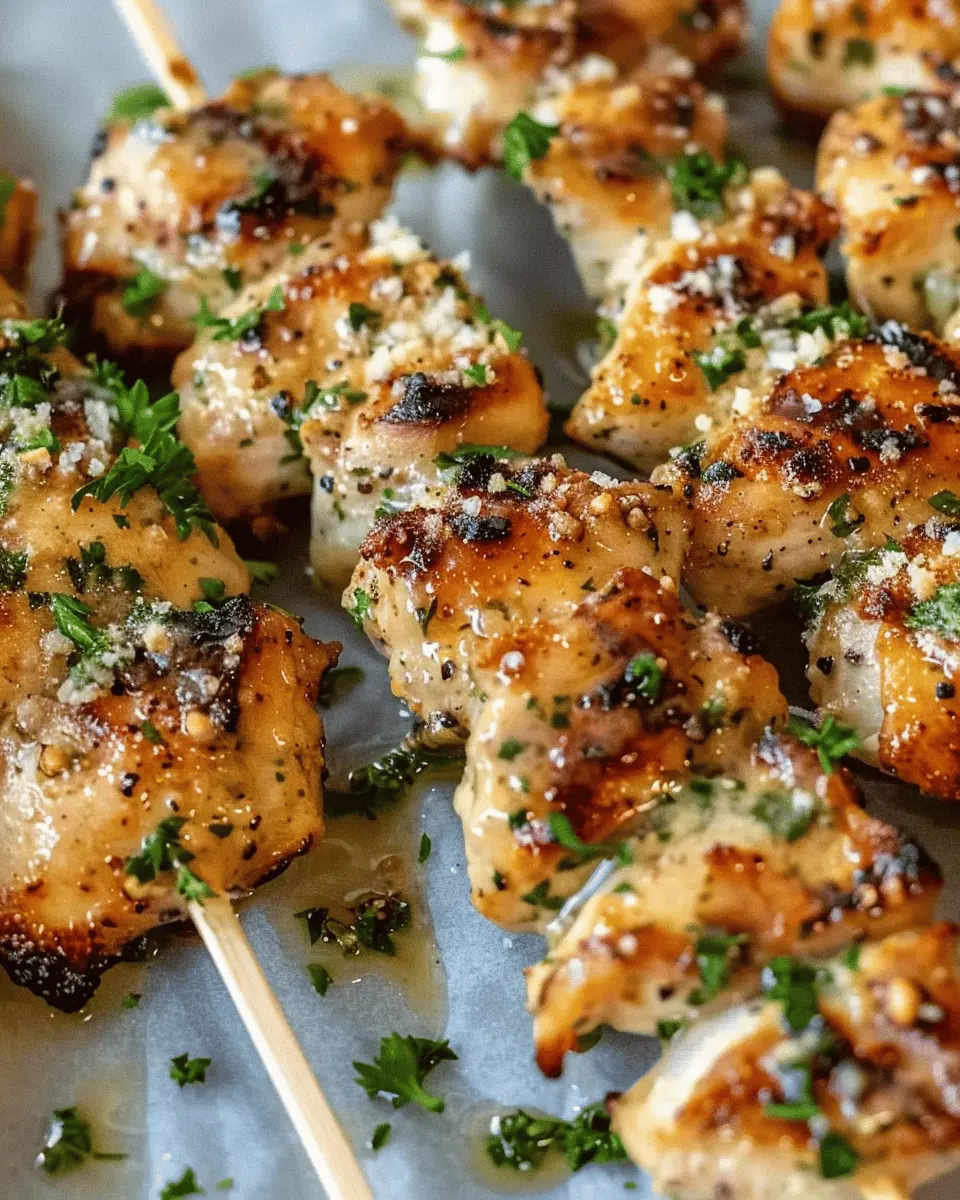 Ranch Garlic Parmesan Chicken Skewers: Easy & Flavorful Dinner Delight