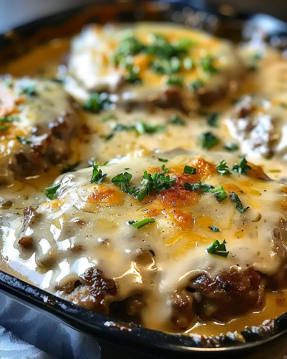 Amish Hamburger Steak Bake: Easy Comfort Food with Turkey Bacon