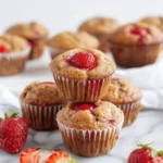 Healthy Strawberry Banana Yogurt Muffins