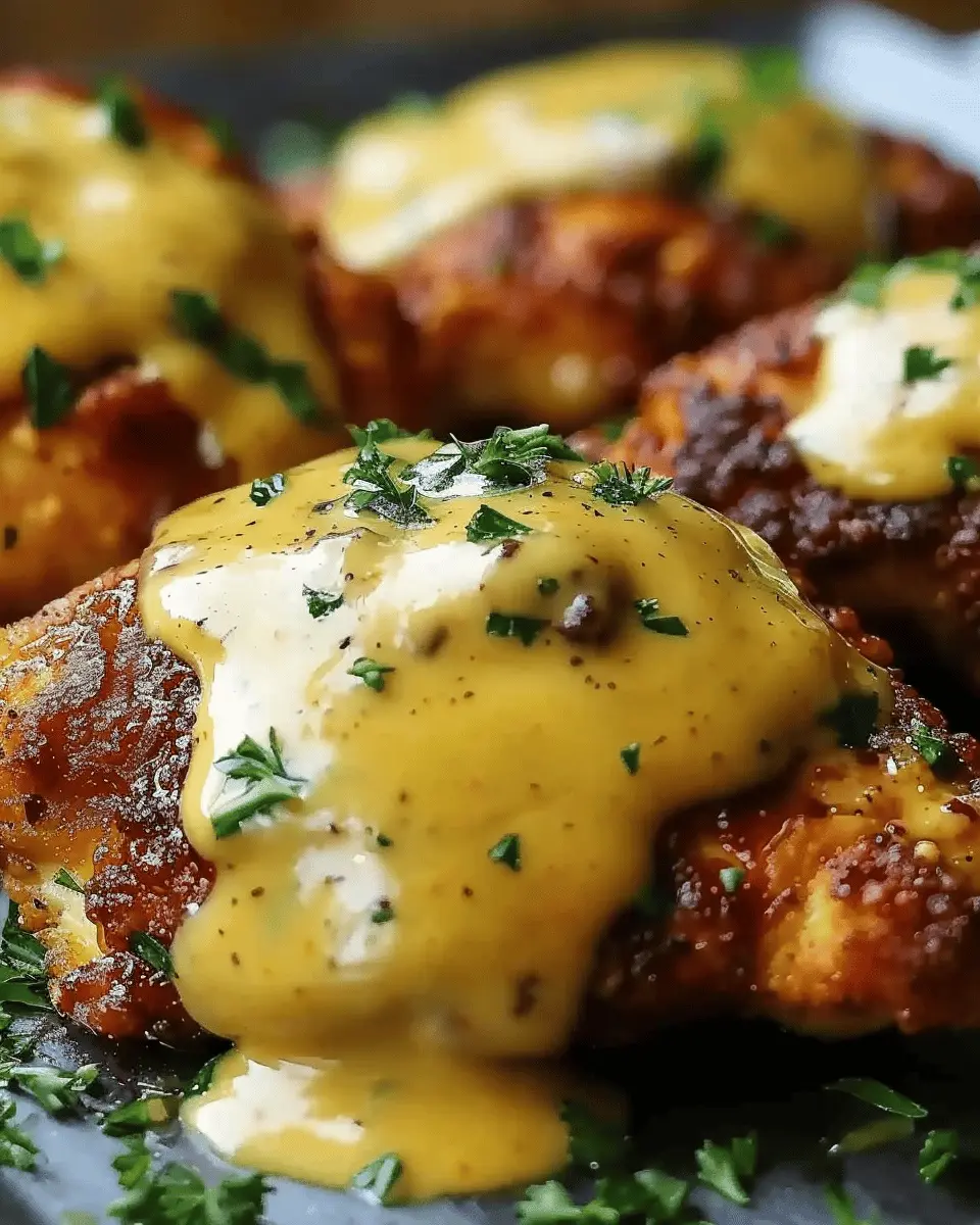 Pretzel Chicken with Mustard-Cheddar Sauce: The Best Recipe Ever